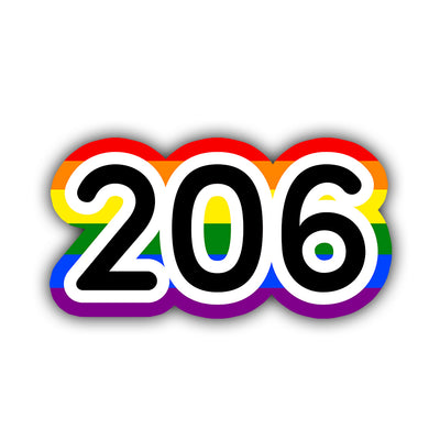206 Rainbow Sticker - HackStickers
