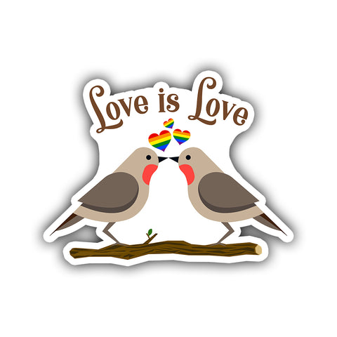 Love is Love Birds Sticker - HackStickers