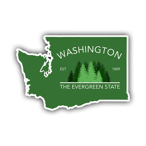 Washington - Evergreen State Sticker - HackStickers