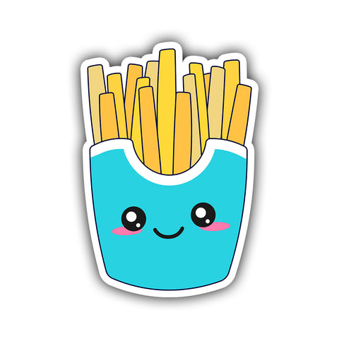 French Fries Sticker - Blue - HackStickers