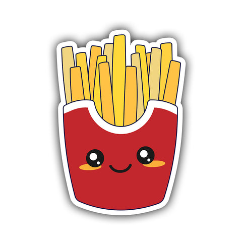 French Fries Sticker - Red - HackStickers