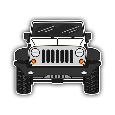 Jeep Sticker - White - HackStickers