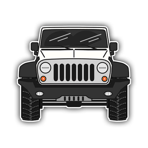 Jeep Sticker White HackStickers