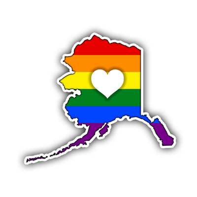 AK LGBT Heart Sticker - HackStickers