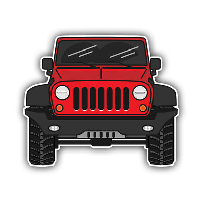 Jeep Sticker - Red - HackStickers