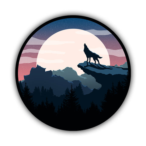 Howling Wolf Sticker - HackStickers