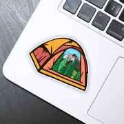 tent sticker Camping Tent Sticker – HackStickers
